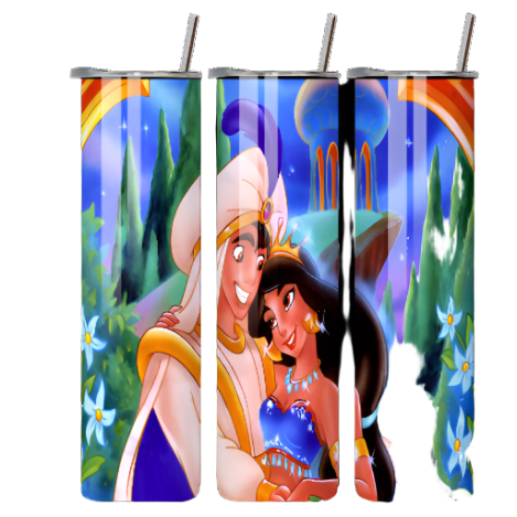 Princess Jasmine and Aladdin Tumbler