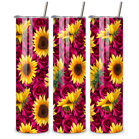 Roses and Sunflowers Tumbler